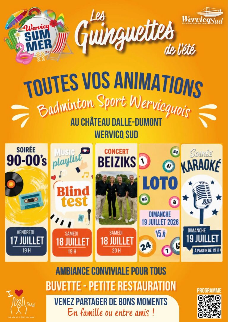Le badminton Sport Wervicquois sera présent à la Guinguette cet été !